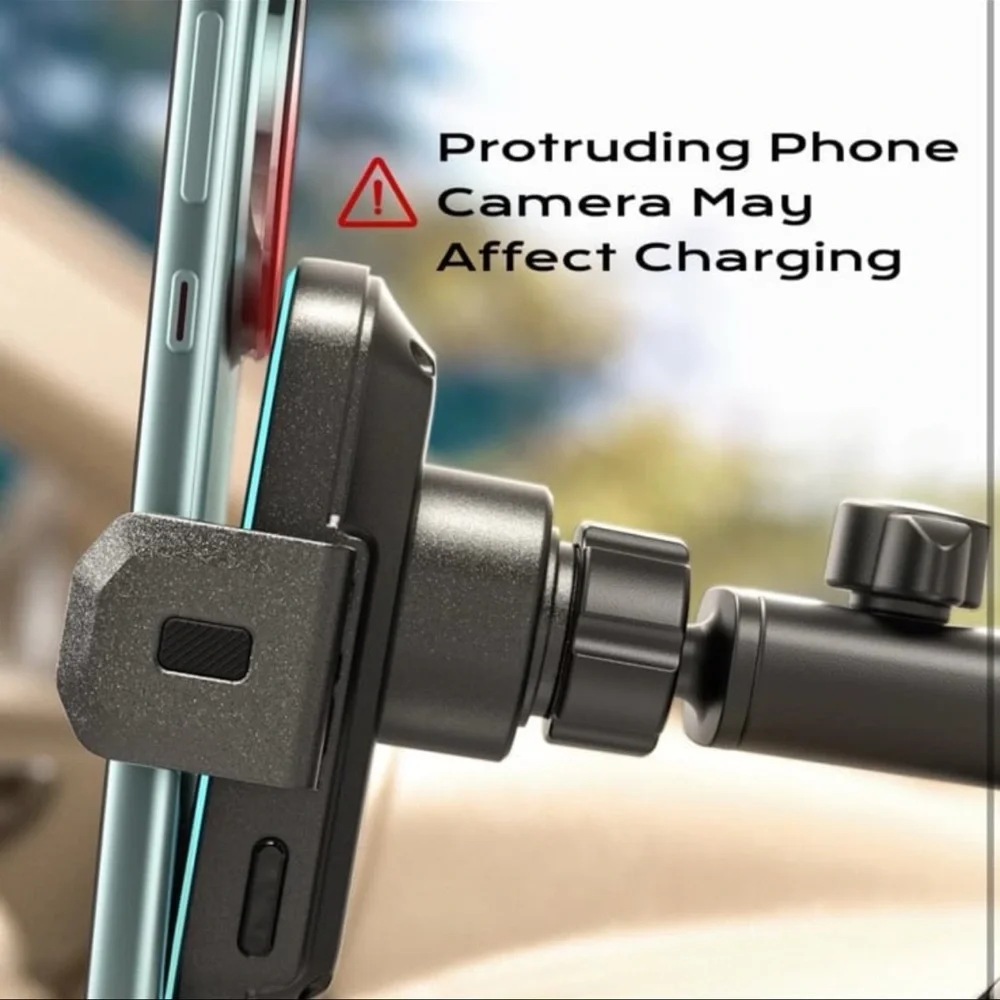 Wireless Car Charger, 15W Fast Charging Auto Clamping Car Phone Holder Mount